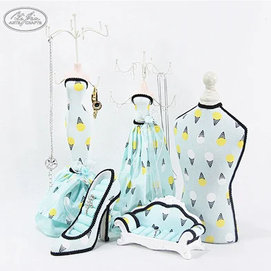 Custom Logo Blue Style Jewelry Display set jewelry stand