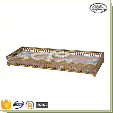 Custom jewelry ring display tray metal jewelry storage tray