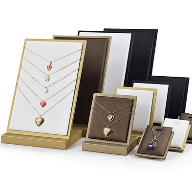 Pu Leather Necklace Window Display Props Jewelry Necklace Pendant Display Stand