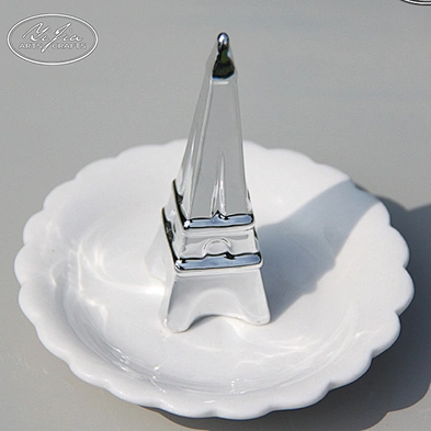 OEM&ODM services sliver tree shape ceramic jewelry tray decoration vase