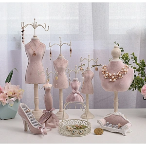 Vintage doll shaped jewelry display ring earring organizer holder