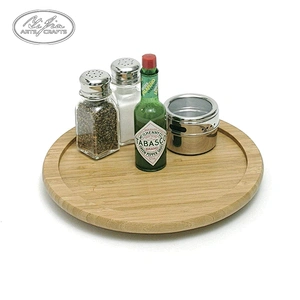 kitchen wood bamboo tray, kitchen turntable