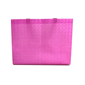 New design promotional customized recycle no woven shopping bag with PVC film