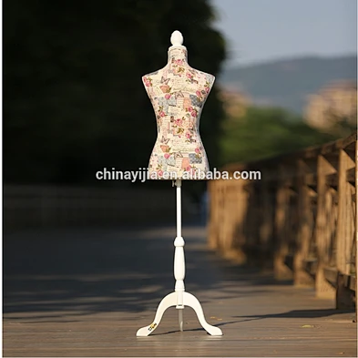 Customized flexible half body jewelry scarf window display mannequin stand