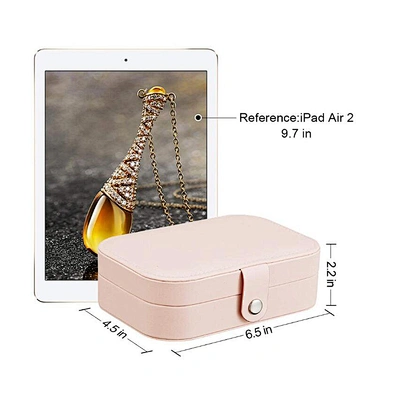 Jewelry Box Necklace Ring Storage Organizer Double Layer Travel Synthetic Leather Women Jewelry Box Organizer