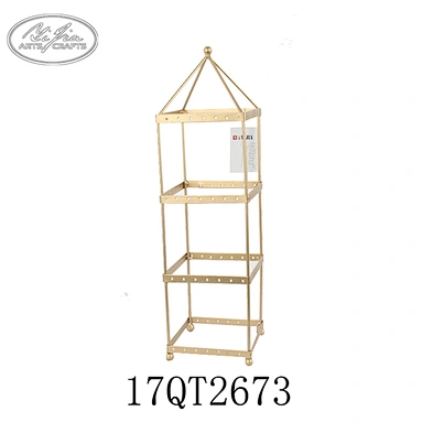 Wholesale black metal custom earring holder display rotating  earring holder
