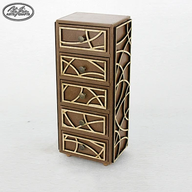 Wooden sculpture two layers jewelry box ring necklace bracelet jewelry display stand with hook