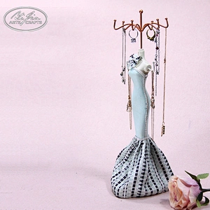 Decoration mini lady shaped ring necklace jewellery stand display