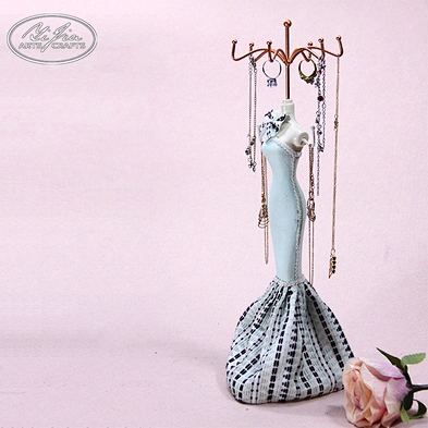 Decoration mini lady shaped ring necklace jewellery stand display