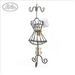 Metal doll shape  jewelry necklace ring holder display for jewelry