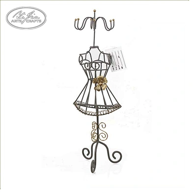 Metal doll shape  jewelry necklace ring holder display for jewelry
