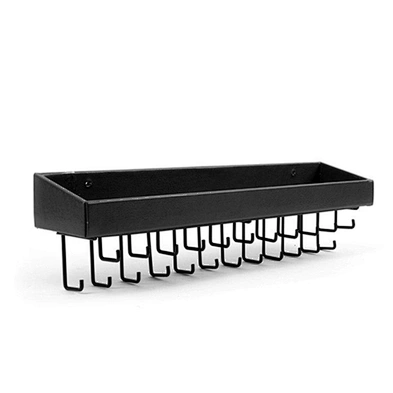 Black Hanging Wall Mount Jewelry Organizer Necklace Hanger Bracelet Holder with 23 Hooks