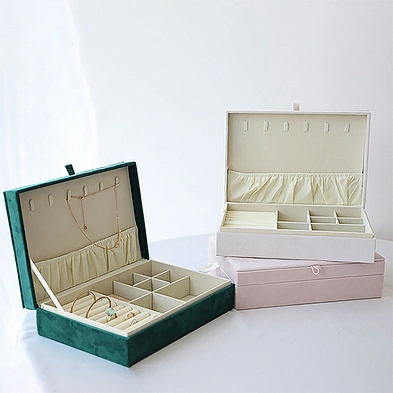 Jewelry Storage Box Princess European Korean High-end Luxury Ins Style Earrings Necklace Ring Jewelry Box