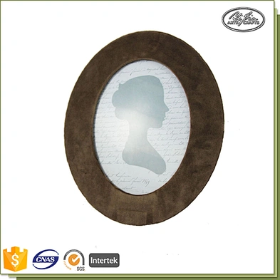 Cheap customized lovely oval shape photo picture frame/picture photo frame