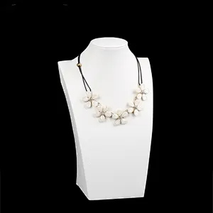 Wholesale white PU busts jewelry display necklace stand