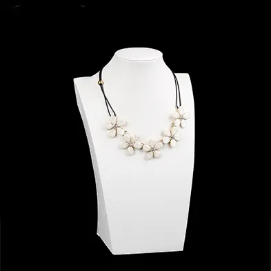 Wholesale white PU busts jewelry display necklace stand
