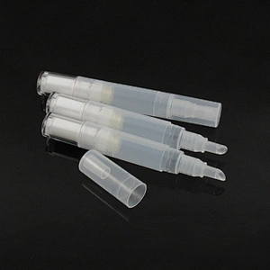 Transparent 5ml UV gel empty nail polish pen / lip gloss tube / twist up tube PP transparent pen tube