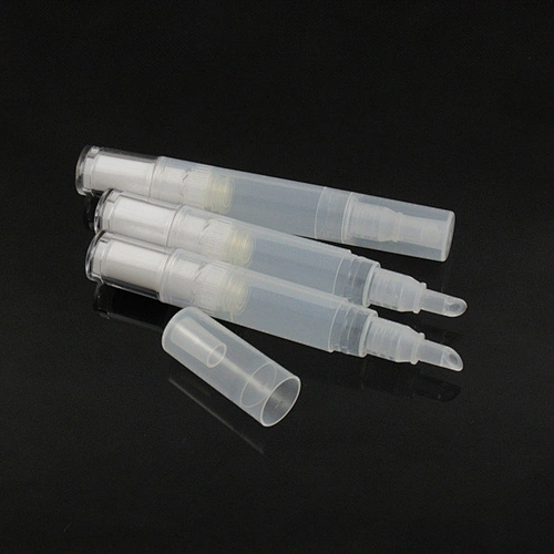 Transparent 5ml UV gel empty nail polish pen / lip gloss tube / twist up tube PP transparent pen tube