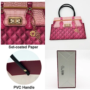 Customized Fancy Wedding Gift Packaging T Bag High End Durable Eco Small Jewelry Paper Gift Bags With PVC Handle