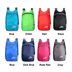 Customer logo printing outdoor foldable travelling backpack shoulder bags waterproof foldable backpack bag