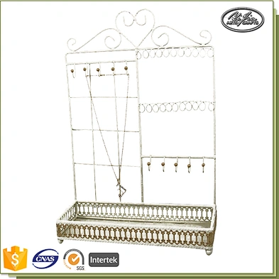 Customized black necklace display holder metal jewelry holder