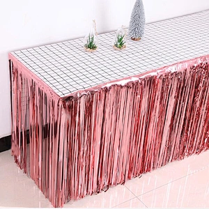 Colorful Hawaiian Party Laser Table Skirt Birthday Beach Party Supplies Home Decor Table Skirts