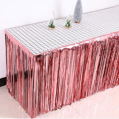 Colorful Hawaiian Party Laser Table Skirt Birthday Beach Party Supplies Home Decor Table Skirts