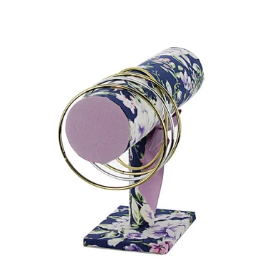 Customized PVC fabric wood T-shaped bracelet stand display