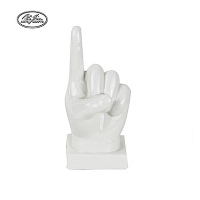 Wholesale white hand shaped ceramic jewelry ring holder