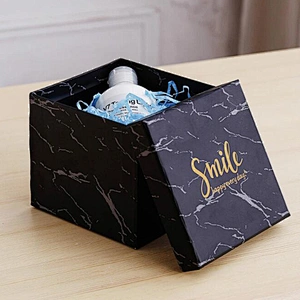 Nordic simple marble paper gift box custom logo print paper box