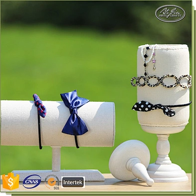 Hot Sale Good Quality T-Bar Plain Linen Hair Band Display Stand