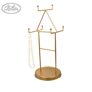 Gold wire tree jewelry pendant hanging display