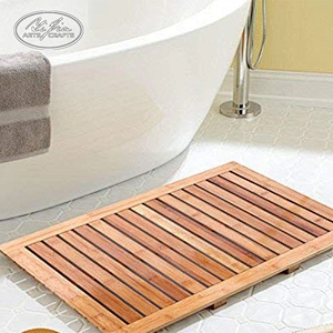 Shower Floor Mat Non Slip, Bamboo Bath Mat