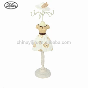 Art Useful Counter Top Decorations Mannequin Wood Jewelry Display Holder Hanger Necklaces and Earrings