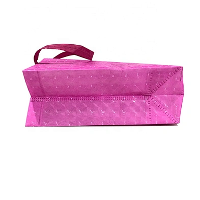 New design promotional customized recycle no woven shopping bag with PVC film