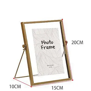 Hanging Gift Self Standing Solid Glass Photo Frame,clear glass frame,vintage chic photo keepsake frame