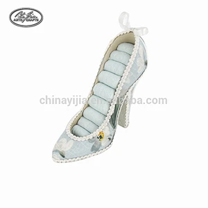 Home decor wholesale lace shoe ring display Jewelry showing stand
