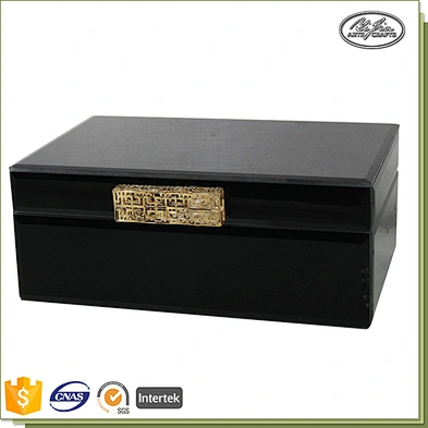 Wholesale customized black glass jewelry box