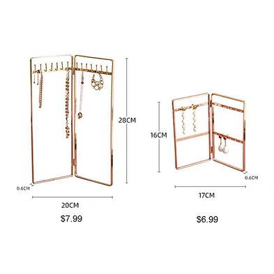 vintage style gold jewelry display stand earrings organizer holder metal jewelry stand for bracelet necklace