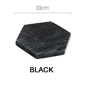 Custom Size Luxury Hexagon Round Marble Coaster For Tea Or Coffee