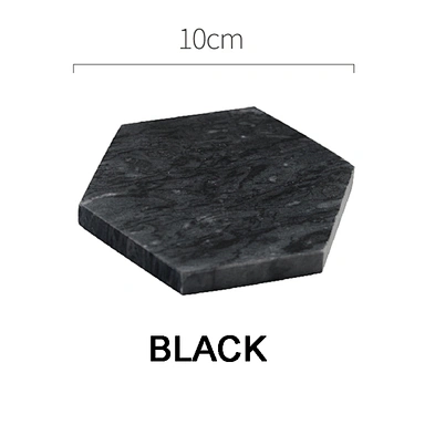 Custom Size Luxury Hexagon Round Marble Coaster For Tea Or Coffee