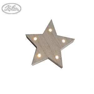 Christmas gift decoration wooden box star shaped lights