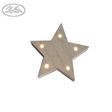 Christmas gift decoration wooden box star shaped lights