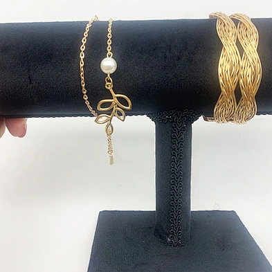 Black velvet Bracelet Watch Jewelry Display Stand Holder