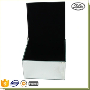 Decorative glass and velvet covered jewelry gift box