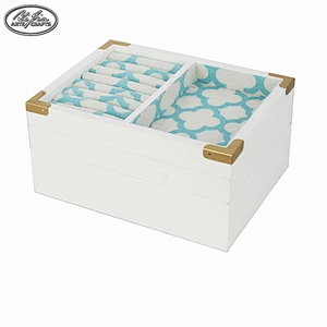 Cheap small custom gift wooden 6 compartment jewelry box manufactures china with glass lid