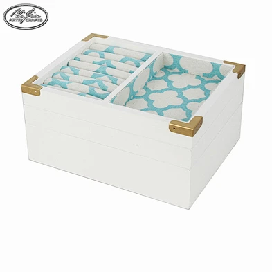 Cheap small custom gift wooden 6 compartment jewelry box manufactures china with glass lid