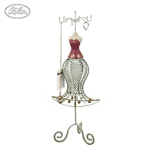 Cheap metal jewelry holder for necklace ring bracelet
