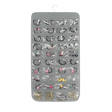 Customized Clear Wall Hanging Jewelry Organizer Holder 80 Pockets Double Sided Jewelry Storage