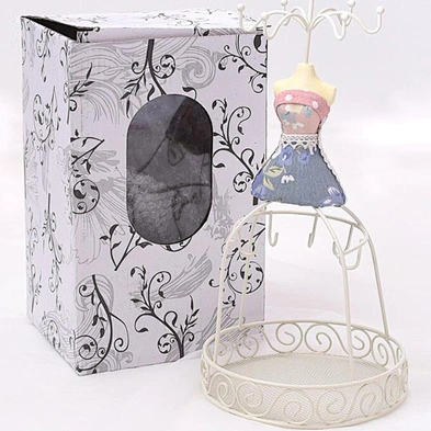 Vintage earing holder display jewelry stand holder lady shaped metal earring holder